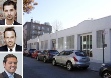 Investmates' Idan Shitrit (top), Jacov Koby Telyas (center), CBRE's Daniel Kaplan, and 150 Green Street, Brooklyn.