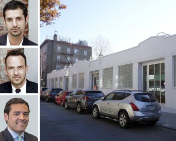 Investmates' Idan Shitrit (top), Jacov Koby Telyas (center), CBRE's Daniel Kaplan, and 150 Green Street, Brooklyn.