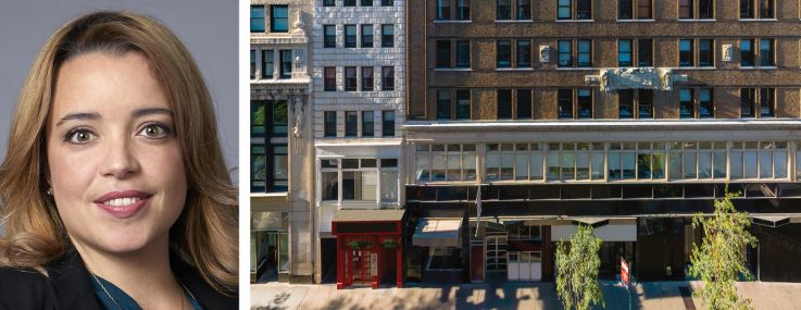 Lincoln Property Company's Jeffrey Rosenblatt (top) and Christina de Jesus, and 20 West 33rd Street.