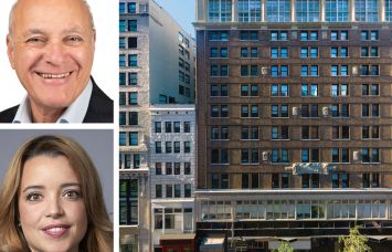Lincoln Property Company's Jeffrey Rosenblatt (top) and Christina de Jesus, and 20 West 33rd Street.