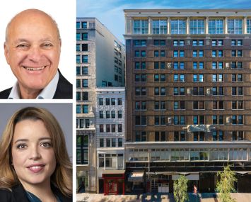 Lincoln Property Company's Jeffrey Rosenblatt (top) and Christina de Jesus, and 20 West 33rd Street.