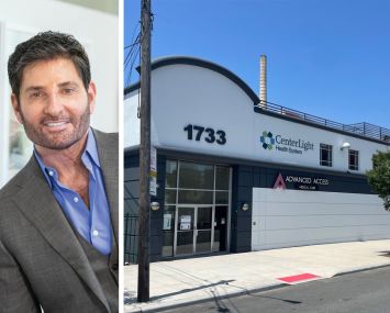 Simone Development Companies' Joe Simone and 1733 Eastchester Road, the Bronx.