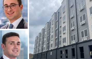 Dwight Capital's Jonathan Pomper (top) and Noah Greenwald, and the Station at Passaic, Phase II in Passaic, N.J.