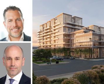 Madison Realty Capital's Josh Zegen (top), Cottonwood Group's Mark Green, and a rendering of LIDO Asbury Park.