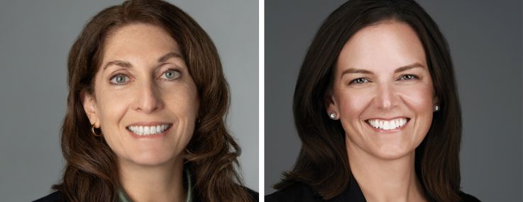 J.P. Morgan Chase's Karen Purcell (left) and Michelle Herrick.