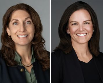 J.P. Morgan Chase's Karen Purcell (left) and Michelle Herrick.