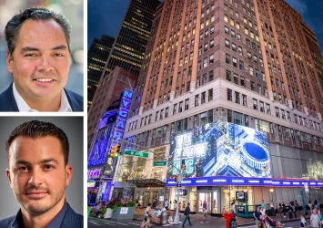 60 Guilders' Kevin Chisolm (top), Sentry Realty's Alen Mamrout, and 1441 Broadway.