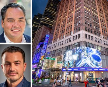 60 Guilders' Kevin Chisolm (top), Sentry Realty's Alen Mamrout, and 1441 Broadway.
