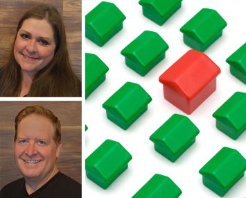 Sarah Roudybush (top) and Lucas Haldeman (bottom) of One Raven and Monopoly houses.