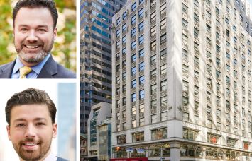 GFP Real Estate's Martin McGrath (top) and Kephra Stone, and 515 Madison Avenue.