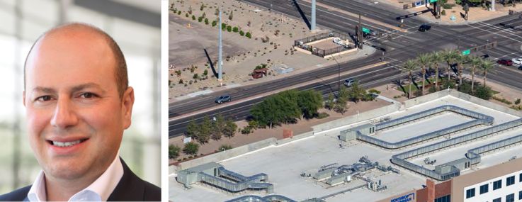 Arrow Real Estate Advisors's Morris Betesh (top) and Eliott Zeitoune, and 1715 West Elliot Road in Gilbert, Ariz.