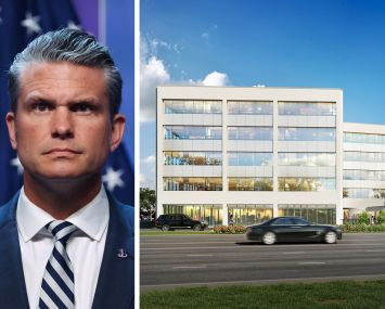 Secretary of Defense Pete Hegseth and One Country Road, Carle Place, N.Y.