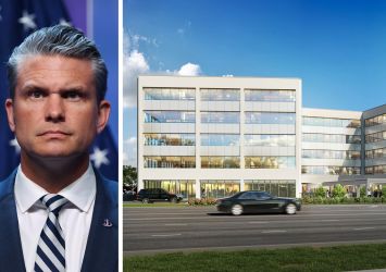 Secretary of Defense Pete Hegseth and One Country Road, Carle Place, N.Y.