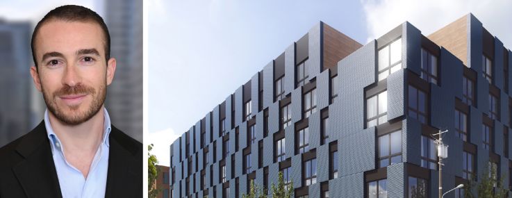 S3 Capital's Steven Jemal and a rendering of 1640 North Hancock Street, Philadelphia.