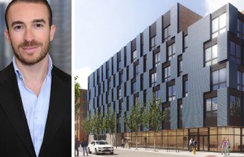 S3 Capital's Steven Jemal and a rendering of 1640 North Hancock Street, Philadelphia.