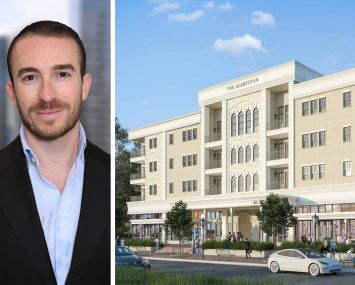S3 Capital's Steven Jemal and a rendering of The Albritton in Friendswood, Texas.