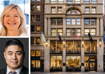 Castro Properties President and CEO Terri Austin Keogh (top), Okada & Company President and CEO Christopher Okada, and 43 West 23rd Street.