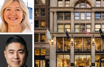 Castro Properties President and CEO Terri Austin Keogh (top), Okada & Company President and CEO Christopher Okada, and 43 West 23rd Street.