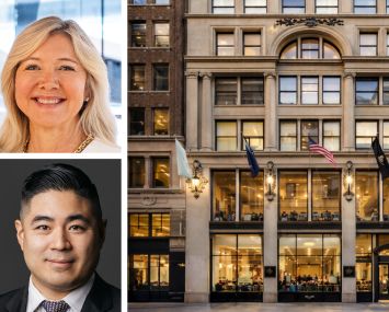 Castro Properties President and CEO Terri Austin Keogh (top), Okada & Company President and CEO Christopher Okada, and 43 West 23rd Street.