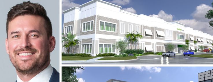 Affinius Capital's Tyler Figley, self-storage facilities in the portfolio in Pembroke Pines, Fla. (top), and Coral Gables, Fla.