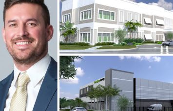 Affinius Capital's Tyler Figley, self-storage facilities in the portfolio in Pembroke Pines, Fla. (top), and Coral Gables, Fla.
