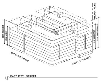 A zoning diagram of 484 East 178th Street, the Bronx.