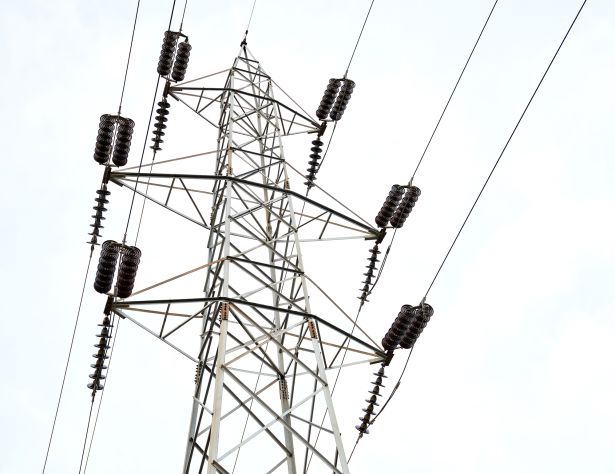 A high voltage power line.