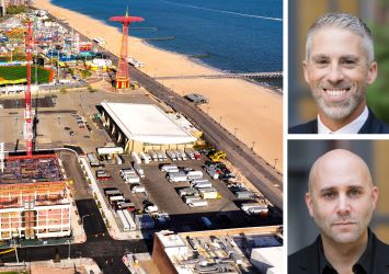 2015 Boardwalk West in Coney Island, Brooklyn, and TerraCRG's Dan Marks (top) and Daniel Lebor.
