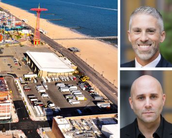 2015 Boardwalk West in Coney Island, Brooklyn, and TerraCRG's Dan Marks (top) and Daniel Lebor.