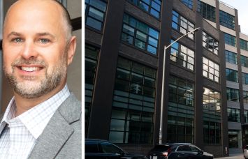 Longfellow Real Estate Partners' Adam Sichol and 43-10 23rd Street, Queens.