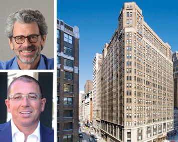 Empire State Realty Trust's Anthony Malkin (top), Thor Equities' Joseph Sitt and 1359 Broadway.