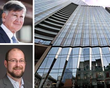Millennium Partners' Christopher Jeffries (top), Nuveen Green Capital's Mike Doty and the Winthrop Center, Boston.