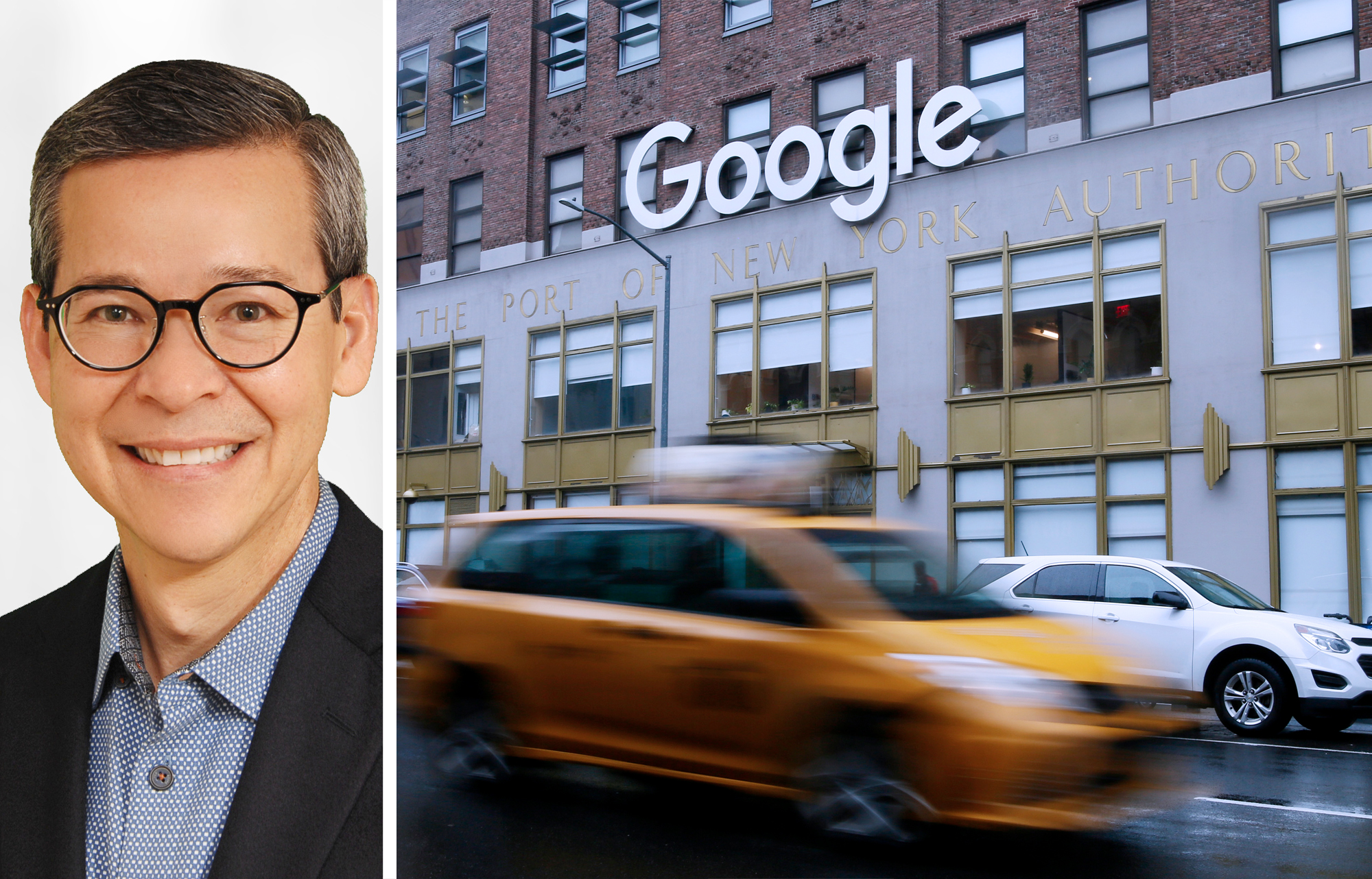 CBRE's Colin Yasukochi and one of Google's offices in Manhattan.