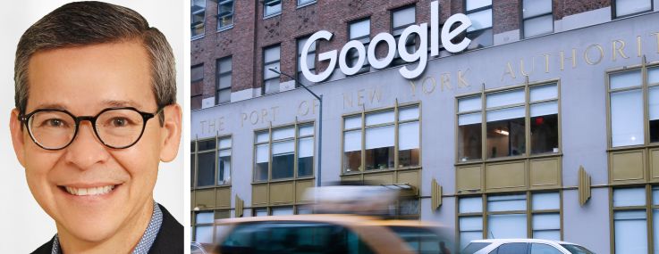 CBRE's Colin Yasukochi and one of Google's offices in Manhattan.