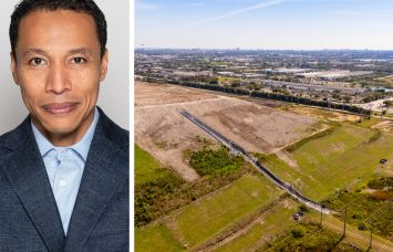 BMO Bank's Darrel Hackett and an aerial view of Coconut Creek and Pompano Beach, Fla.