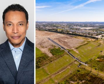 BMO Bank's Darrel Hackett and an aerial view of Coconut Creek and Pompano Beach, Fla.