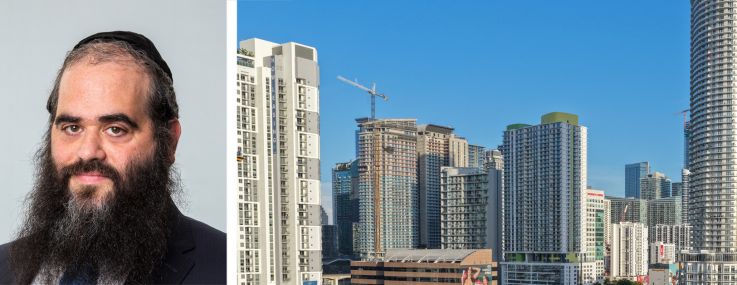David Hayum of Meridian Capital Group (top), Moshe Popack of YMP Real Estate Management and downtown Miami.