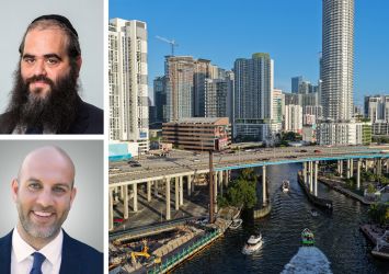 David Hayum of Meridian Capital Group (top), Moshe Popack of YMP Real Estate Management and downtown Miami.