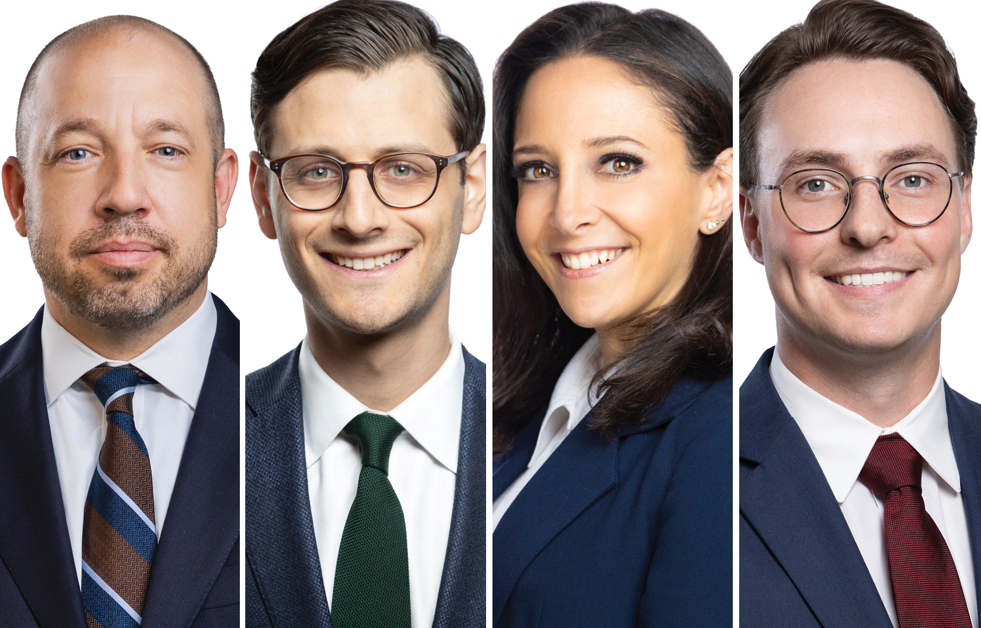 Greystone Capital Advisors’ Drew Fletcher (from left), Bryan Grover, Miryam Reinitz-Kops and Jesse Kopecky.