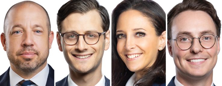 Greystone Capital Advisors’ Drew Fletcher (from left), Bryan Grover, Miryam Reinitz-Kops and Jesse Kopecky.