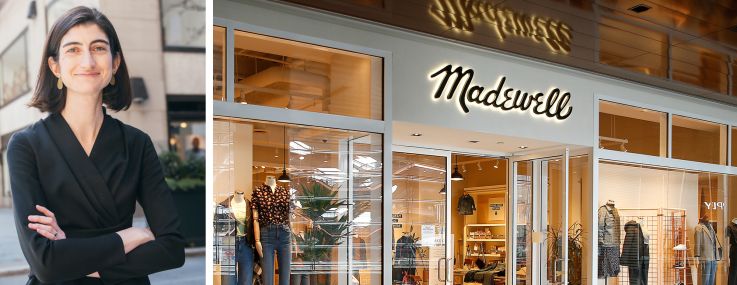 Tishman Speyer's EB Kelly and a Madewell store in Hudson Yards.
