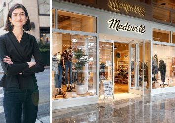 Tishman Speyer's EB Kelly and a Madewell store in Hudson Yards.