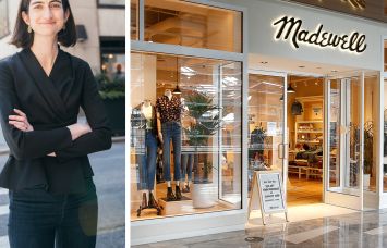 Tishman Speyer's EB Kelly and a Madewell store in Hudson Yards.