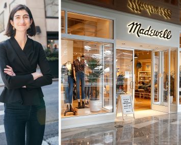Tishman Speyer's EB Kelly and a Madewell store in Hudson Yards.