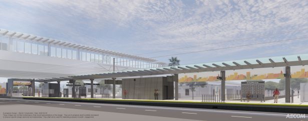 Skanska JV Lands $2.43B Contract for Light Rail Project in L.A. A rendering of the East San Fernando Valley Light Rail Transit project in Light Rail Transit Project in Van Nuys, Calif.