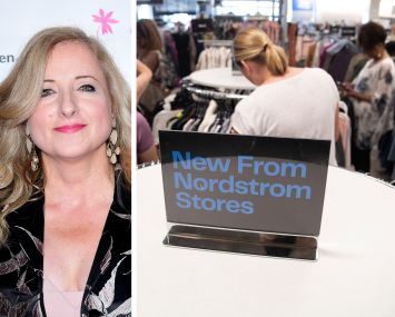 President of Nordstrom Rack Gemma Lionello and shoppers at a Nordstrom Rack.
