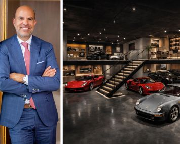 Newgard Group's Harvey Hernandez and a conceptual rendering of an upscale parking garage with a private members’ club component.