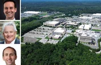 Lincoln Property Company's Jared Toothman (top), Saber-Hightower's Marty Berger (center), Waterfall Asset Management's Zachary Liebmann and iPark 84 in East Fishkill, N.Y.