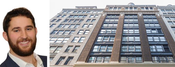 Benchmark Properties' Joel Kubie (top), Koeppel Rosen's Max Koeppel and 20 West 36th Street.