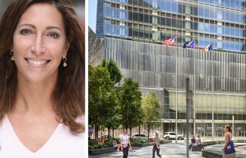 Silverstein Properties' CEO Lisa Silverstein and 7 World Trade Center.
